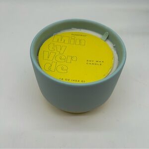 Paddywax Minty Verde Soy Wax Candle 3 wicker hand poured in the USA size 16 oz